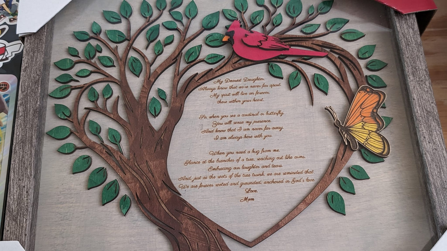 Memorial tree w/cardinal