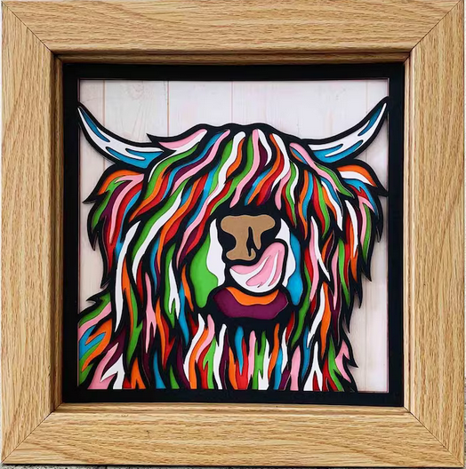 Framed Highland Cow