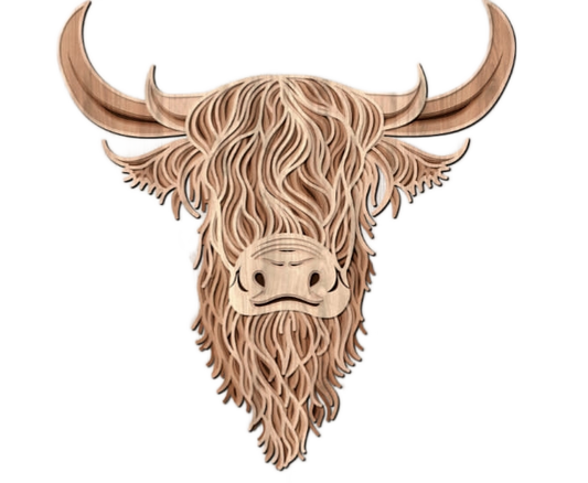 Multi Layered Highland Cow